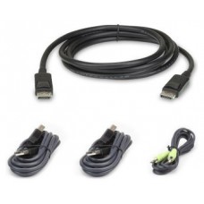Aten 2L-7D02UDPX4 cable para video, teclado y ratón (kvm) 1,8 m Negro