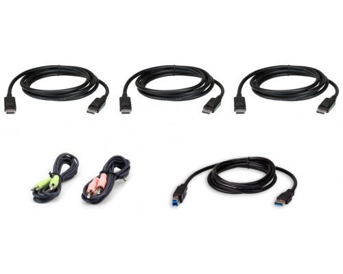Aten 2L-7D02UDPX6 cable para video, teclado y ratón (kvm) Negro 1,8 m