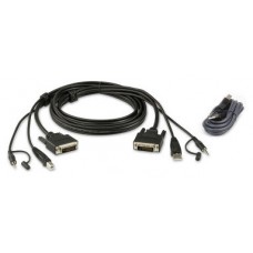 Aten 2L-7D02UDX2 cable para video, teclado y ratón (kvm) 1,8 m Negro