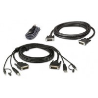 Aten 2L-7D02UDX3 cable para video, teclado y ratón (kvm) 1,8 m Negro