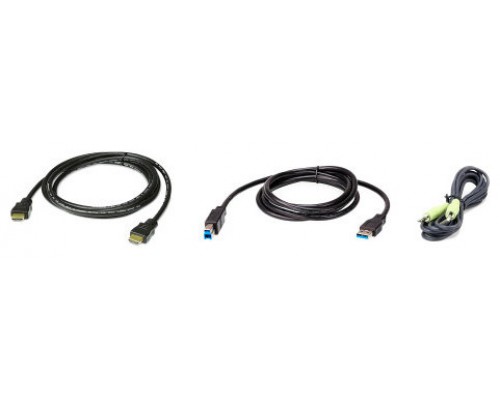 ATEN 2L-7D02UHX3 cable para video, teclado y ratón (kvm) Negro 1,8 m