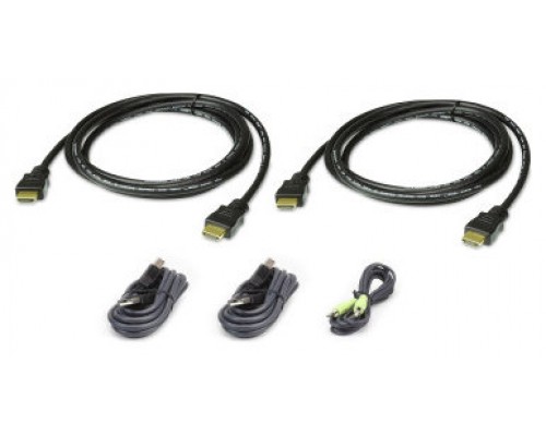 Aten 2L-7D02UHX5 cable para video, teclado y ratón (kvm) 1,8 m Negro
