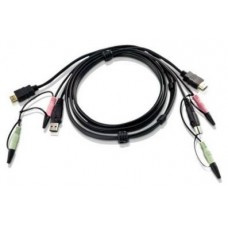 Aten 2L-7D02UH cable para video, teclado y ratón (kvm) 1,8 m Negro