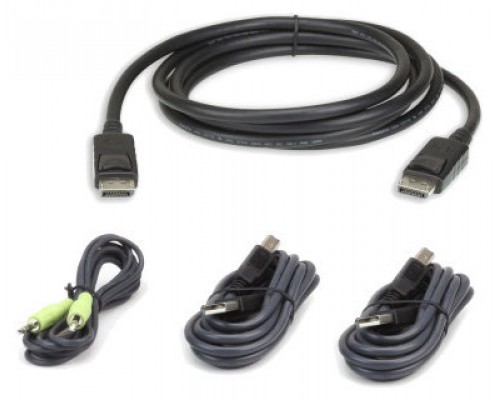 Aten 2L-7D03UDPX4 cable para video, teclado y ratón (kvm) 3 m Negro
