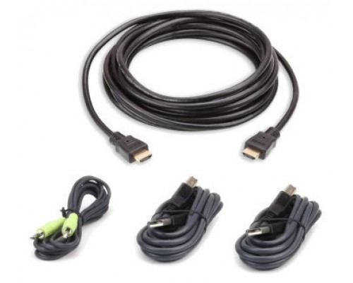 Aten 2L-7D03UHX4 cable para video, teclado y ratón (kvm) 3 m Negro