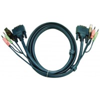 Aten Cable KVM DVI-D single link USB de 3 m