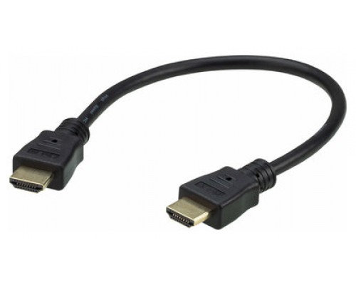 Aten 0.3M High Speed HDMI Cable with Ethernet cable HDMI 0,3 m HDMI tipo A (Estándar) Negro, Oro