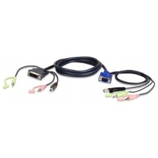 Aten VGA USB to DVI KVM Cable 3m cable para video, teclado y ratón (kvm)