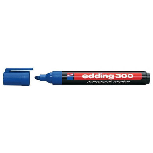 MARCADOR PERMANENTE PUNTA REDONDA 1.5-3MM 300 AZUL EDDING 300-03