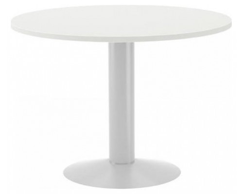 MESA DE REUNIONES REDONDA 100CM DE DIAMETRO. ALTURA 72CM. COLOR: PATA METALICA BLANCA / TABLERO BLANCO ROCADA 3005ATW04 (Espera 4 dias)