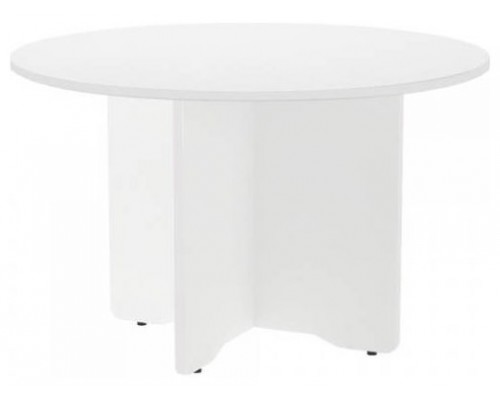 MESA DE REUNIONES REDONDA 120CM DE DIAMETRO. ALTURA 72CM. COLOR: PATA BLANCA / TABLERO BLANCO ROCADA 3006AW04 (Espera 4 dias)