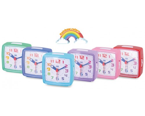 RELOJ DESPERTADOR NIÑOS TREVI SL 3047 RAINBOW ALARM MIX COLOR