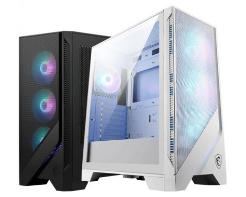 CAJA MSI MAG FORGE 320R AIRFLOW WHITE,1x2.5"+2x2.5”/3.5”,3x120MM+1x120MM (ARGB),2xUSB3.2,+AUDIO+MICRO,RGB,MID-TOWER(BLANCO)