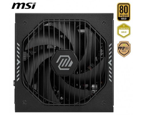 FUENTE ALIMENTACION MSI MAG A1000GLS PCIE5,PSU,1000W,80 PLUS GOLD,MODULAR,135MM,ACTIVE PFC,PCI-E 5.0 (16 PIN)X1,PCI-E (6+2 PIN)X4,SATA (15 PIN)X11