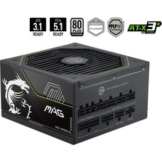 FUENTE ALIMENTACION MSI MAG A1000PLS PCIE5,PSU,1000W,80 PLUS PLATINUM,MODULAR,135MM,ACTIVE PFC,1XPCI-E 5 (12+4 PIN),4XPCI-E (6+2 PIN),8XSATA (15 PIN)