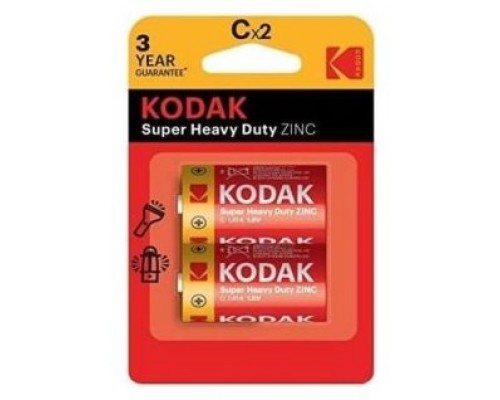 PILAS C LR14 KODAK EXTRA HEAVY DUTY ZINC PACK 2
