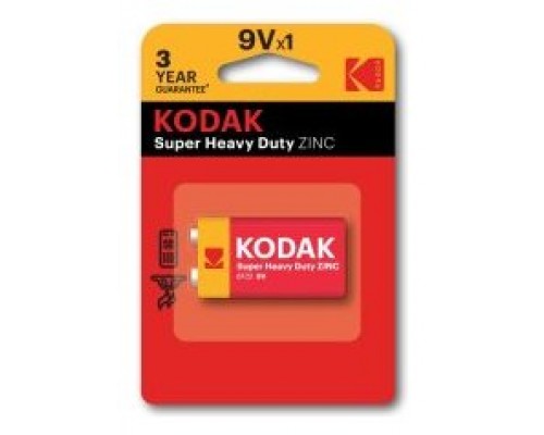 PILAS 9V KODAK EXTRA HEAVY DUTY ZINC 9V 1 UNIDAD 250