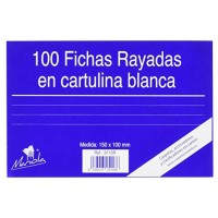100 FICHAS DE CARTULINA RAYADA  (150X100 MM) N.º 3 MARIOLA 3113R (Espera 4 dias)