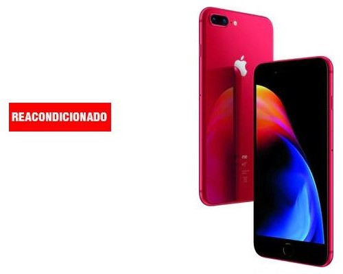 APPLE iPHONE 8 PLUS 64 GB RED REACONDICIONADO GRADO A (Espera 4 dias)