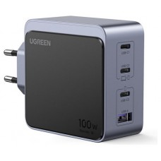 Ugreen Nexode S 100W 4-Port GaN Fast Charger EU gray Ordenador portátil, Teléfono móvil, Portátil, Batería portátil, Tableta Gris Corriente alterna Interior