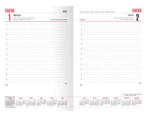 AGENDA 2025 PARIS DIA/PAGINA 15x21 COL.SURTIDOS ESPIRAL CASTELLANO INGRAF 355425 (Espera 4 dias)