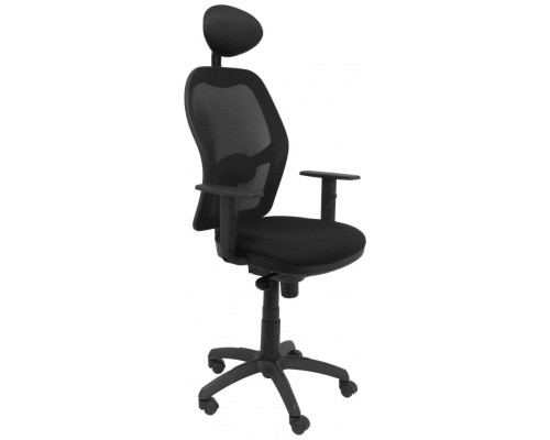 SILLA JORQUERA MALLA NEGRA ASIENTO BALI NEGRO CON