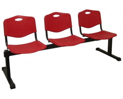 BANCADA POZOHONDO 3 PLAZAS CON ASIENTO EN PLASTICO