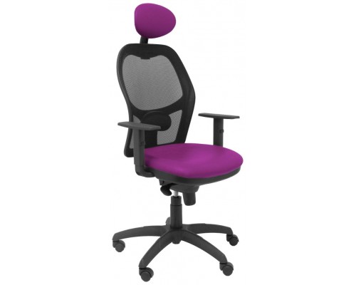 SILLA JORQUERA MALLA NEGRA ASIENTO SIMILPIEL MORA