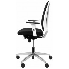 SILLA CÓZAR BLANCA CON RESPALDO MALLA ASIENTO BAL