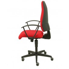 SILLA LEGANIEL SINCRO TELA ROJO BRAZOS FIJOS