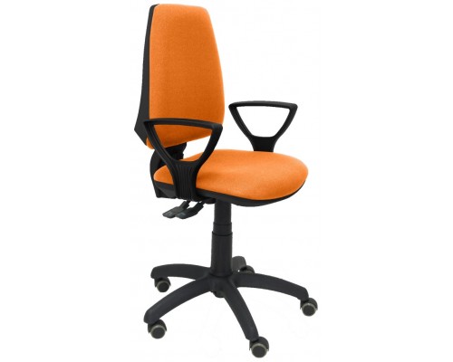 SILLA ELCHE S BALI NARANJA BRAZOS FIJOS RUEDAS DE