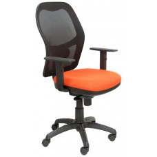 SILLA JORQUERA MALLA NEGRA ASIENTO BALI NARANJA