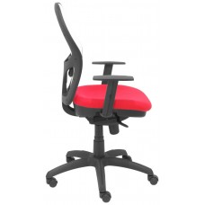 SILLA JORQUERA MALLA BLANCA ASIENTO BALI ROJO