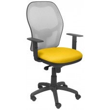 SILLA JORQUERA MALLA GRIS ASIENTO BALI AMARILLO