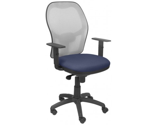 SILLA JORQUERA MALLA GRIS ASIENTO BALI AZUL MARIN