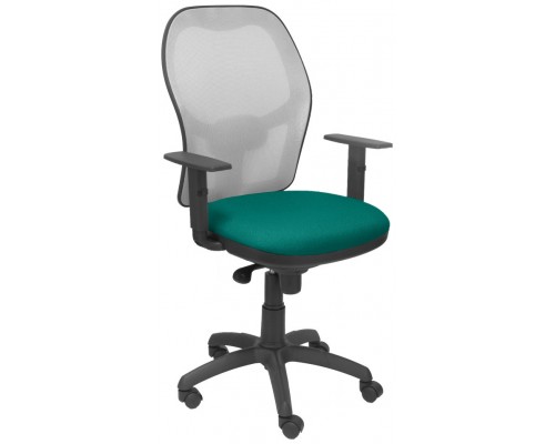 SILLA JORQUERA MALLA GRIS ASIENTO BALI VERDE CLAR