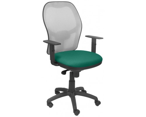 SILLA JORQUERA MALLA GRIS ASIENTO BALI VERDE