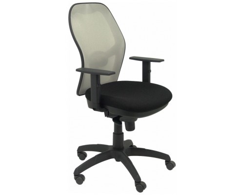 SILLA JORQUERA MALLA GRIS ASIENTO BALI NEGRO