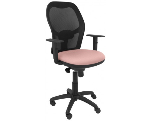 SILLA JORQUERA MALLA NEGRA ASIENTO BALI ROSA PÁLI