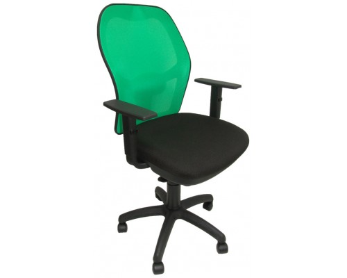 SILLA JORQUERA MALLA VERDE ASIENTO BALI NEGRO