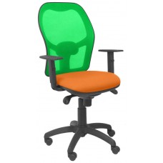 SILLA JORQUERA MALLA VERDE ASIENTO BALI NARANJA