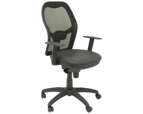 SILLA JORQUERA MALLA NEGRA ASIENTO SIMILPIEL NEGR