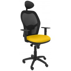 SILLA JORQUERA MALLA NEGRA ASIENTO BALI AMARILLO