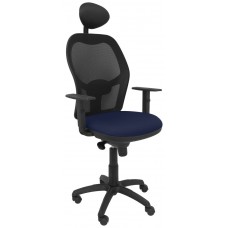 SILLA JORQUERA MALLA NEGRA ASIENTO BALI AZUL MARI