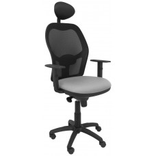 SILLA JORQUERA MALLA NEGRA ASIENTO BALI GRIS CLAR