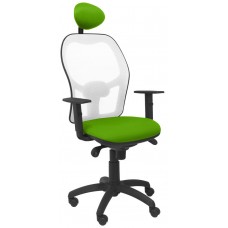 SILLA JORQUERA MALLA BLANCA ASIENTO BALI VERDE PI