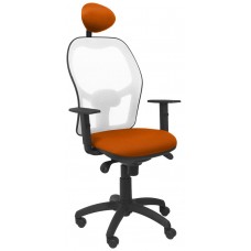 SILLA JORQUERA MALLA BLANCA ASIENTO BALI NARANJA