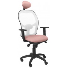 SILLA JORQUERA MALLA BLANCA ASIENTO BALI ROSA PÁL