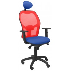 SILLA JORQUERA MALLA ROJA ASIENTO BALI AZUL CON C