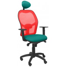 SILLA JORQUERA MALLA ROJA ASIENTO BALI VERDE CLAR